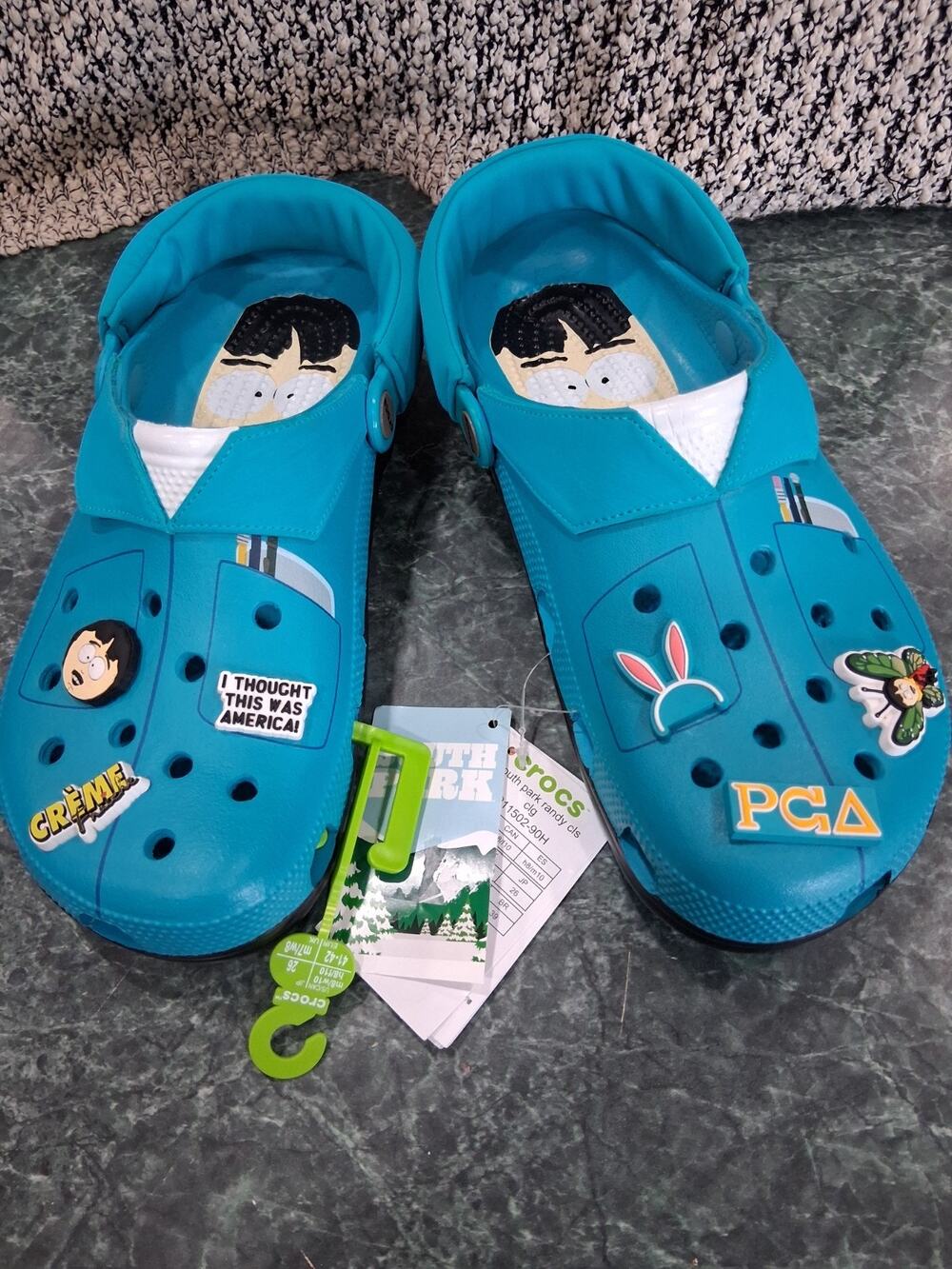 Crocs South Park Randy Classic Clog Teal M10 W12 New With Tags Lots Of Jibbitz